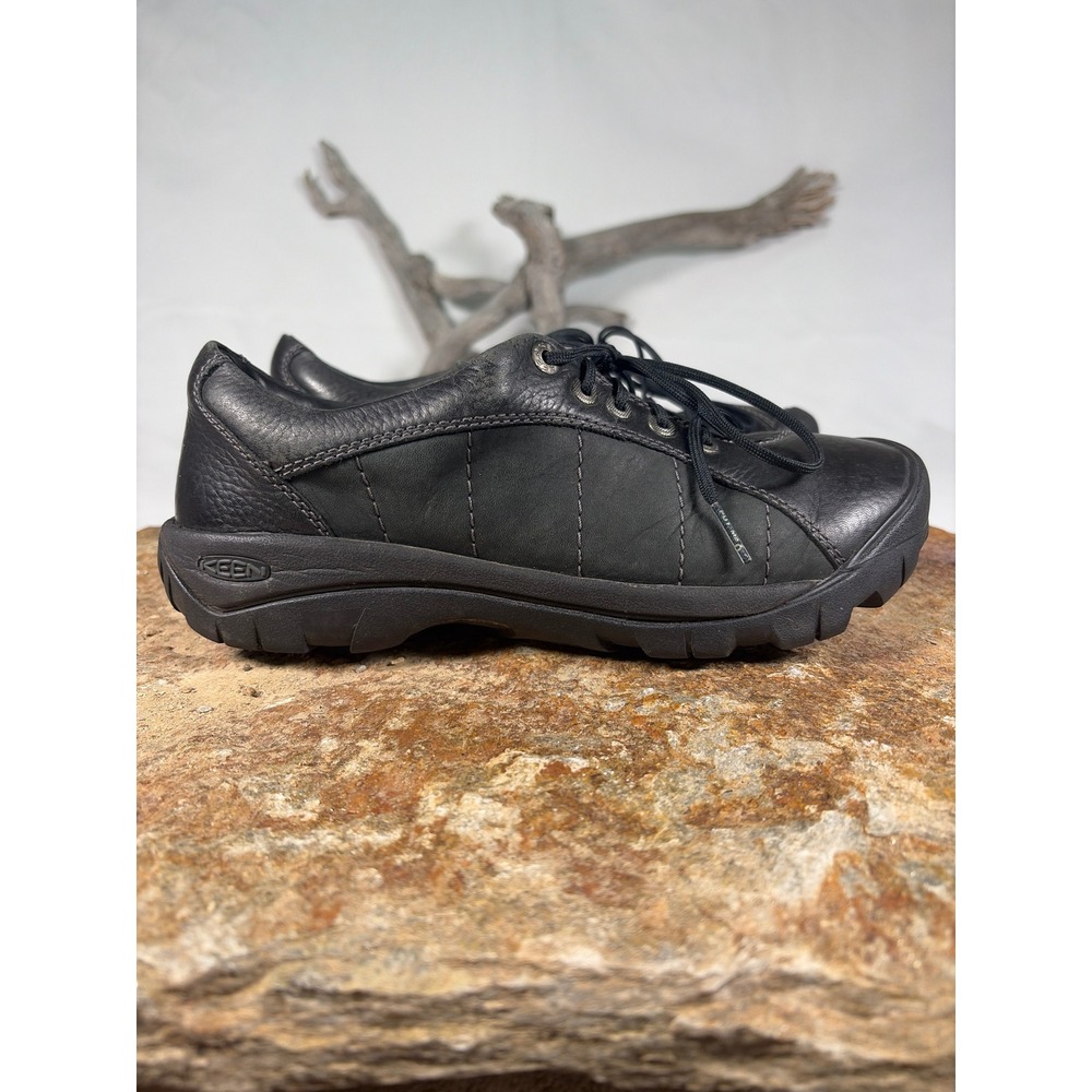 KEEN Presidio Black Leather Walking Shoes Womens 9 Low Top Lace Up Oxfords